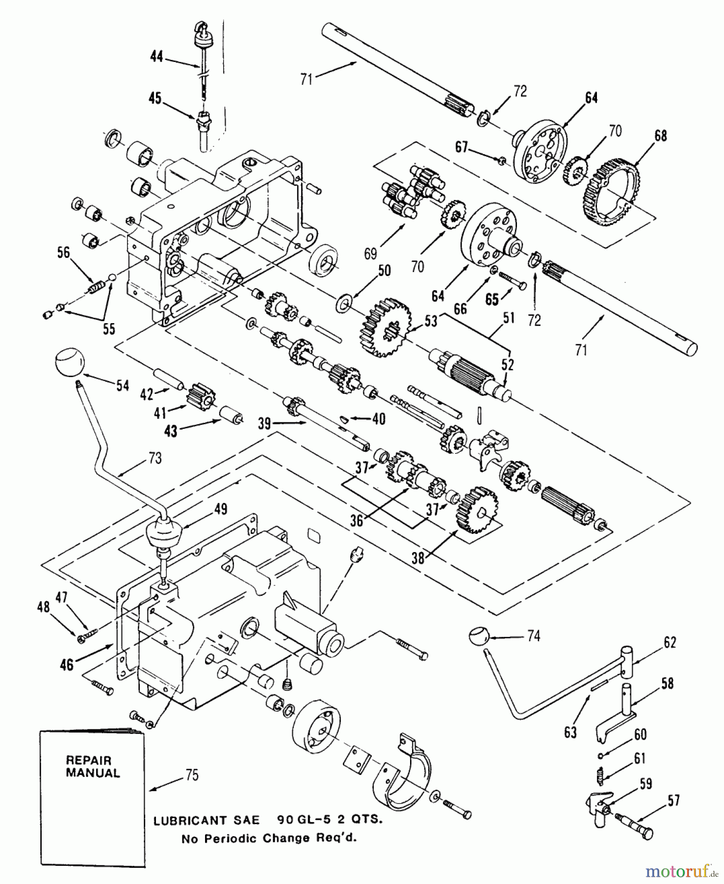  Toro Neu Mowers, Lawn & Garden Tractor Seite 2 R1-12K802 (312-8) - Toro 312-8 Garden Tractor, 1990 MECHANICAL TRANSMISSION-8-SPEED #2