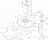 Toro 70185 (G132) - G132 Rear-Engine Riding Mower, 2010 (310000001-310999999) Spareparts DECK AND SPINDLE ASSEMBLY