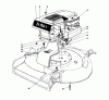 Toro 16287 - Whirlwind II Lawnmower, 1977 (7000001-7999999) Spareparts ENGINE ASSEMBLY MODEL 16287