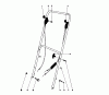 Toro 16155 - Whirlwind II Lawnmower, 1977 (7000001-7999999) Spareparts HANDLE ASSEMBLY MODELS 16067, 16155, 16287