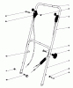 Toro 16297 - Lawnmower, 1980 (0000001-0999999) Spareparts HANDLE ASSEMBLY MODEL 16297