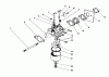 Toro 16212C - Lawnmower, 1987 (7000001-7999999) Spareparts CARBURETOR ASSEMBLY (MODEL NO. 47PG6)