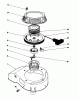 Toro 16212C - Lawnmower, 1987 (7000001-7999999) Spareparts RECOIL ASSEMBLY (MODEL NO. 47PG6)