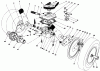 Toro 16212W - Lawnmower, 1990 (0000001-0999999) Spareparts GEAR CASE ASSEMBLY