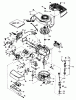 Toro 16297 - Lawnmower, 1983 (3000001-3999999) Spareparts ENGINE TECUMSEH MODEL NO. TNT 100-10077E
