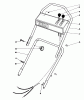 Toro 16299C - Lawnmower, 1988 (8000001-8999999) Spareparts HANDLE ASSEMBLY