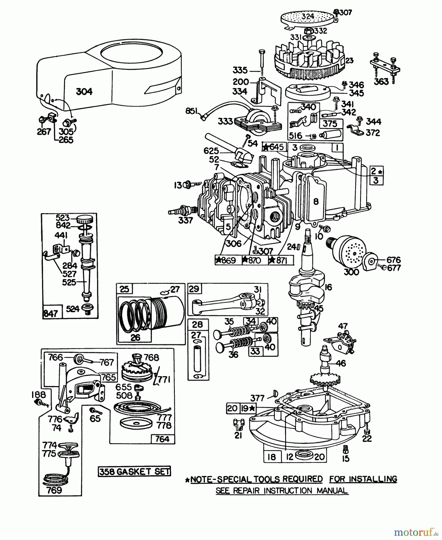  Toro Neu Mowers, Walk-Behind Seite 1 16320 - Toro Lawnmower, 1982 (2000001-2999999) ENGINE BRIGGS & STRATTON MODEL 93508-0193-01, ENGINE BRIGGS & STRATTON MODEL 92908-2052-01