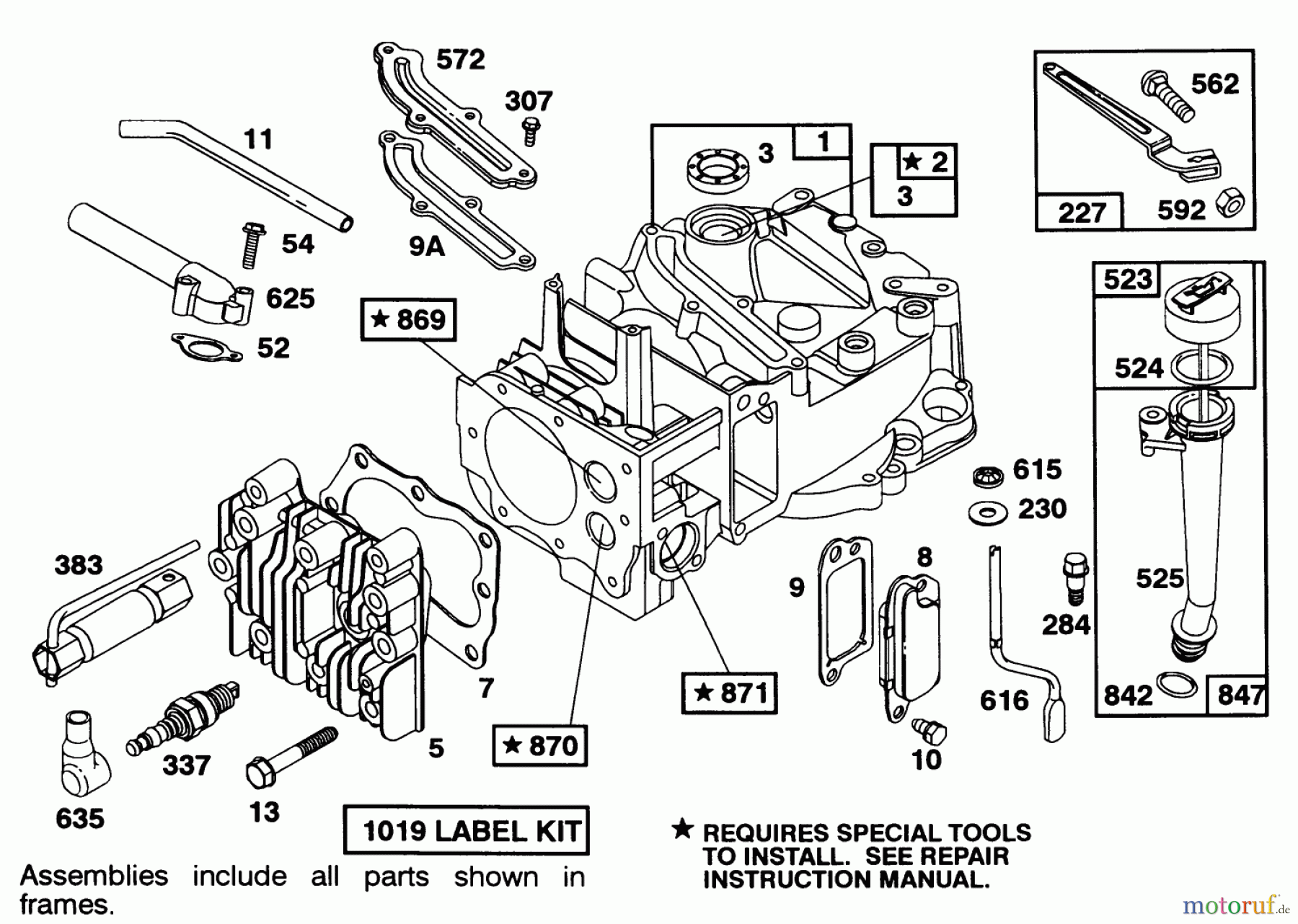  Toro Neu Mowers, Walk-Behind Seite 1 16404 - Toro Lawnmower, 1991 (1000001-1999999) ENGINE BRIGGS & STRATTON MODEL 122702-3171-01 #1