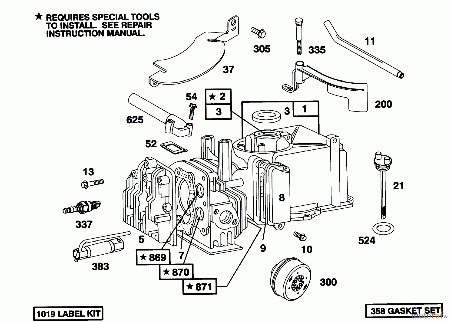  Toro Neu Mowers, Walk-Behind Seite 1 16410 - Toro Lawnmower, 1993 (3900001-3999999) ENGINE BRIGGS & STRATTON MODEL 95902-3153-01 #1