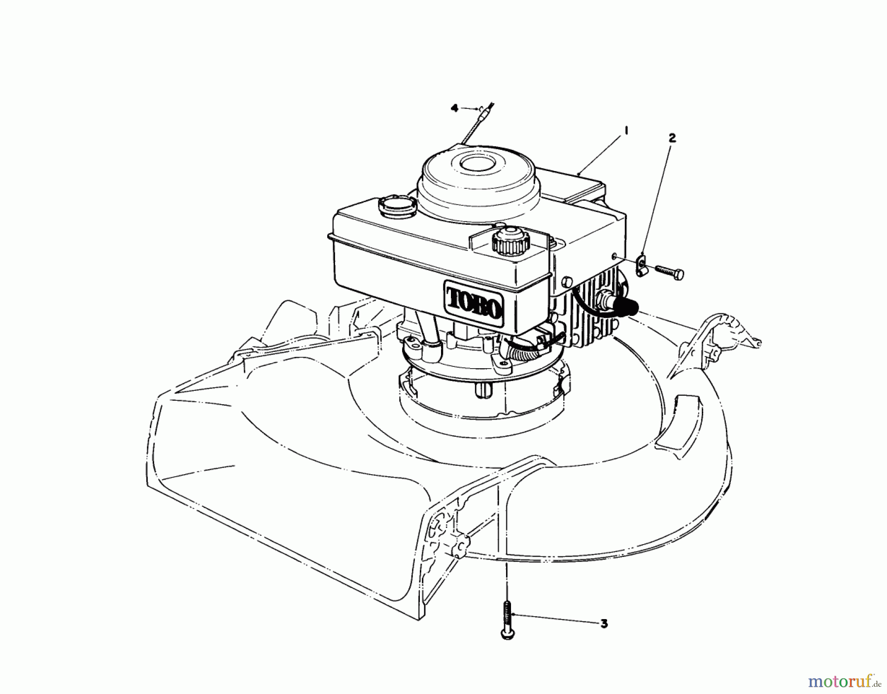  Toro Neu Mowers, Walk-Behind Seite 1 16575C - Toro Lawnmower, 1988 (8000001-8999999) ENGINE ASSEMBLY