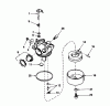 Toro 16576 - Lawnmower, 1990 (0000001-0999999) Spareparts CARBURETOR NO. 632098