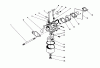 Toro 16585 - Lawnmower, 1988 (8004252-8999999) Spareparts CARBURETOR ASSEMBLY (MODEL NO. 47PH7)