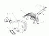 Toro 16585C - Lawnmower, 1989 (9000001-9999999) Spareparts MUFFLER ASSEMBLY (MODEL NO.47PJ8)