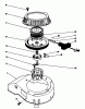 Toro 16585 - Lawnmower, 1991 (1000001-1999999) Spareparts RECOIL ASSEMBLY (MODEL NO. 47PL0-1)