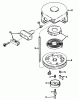 Toro 16775 - Lawnmower, 1987 (7000001-7999999) Spareparts REWIND STARTER NO. 590420A (USED ON UNITS WITH SERIAL NO. 7000001-7001847)