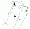 Toro 16810 - Lawnmower, 1979 (9000001-9999999) Spareparts HANDLE ASSEMBLY-MODEL 16810