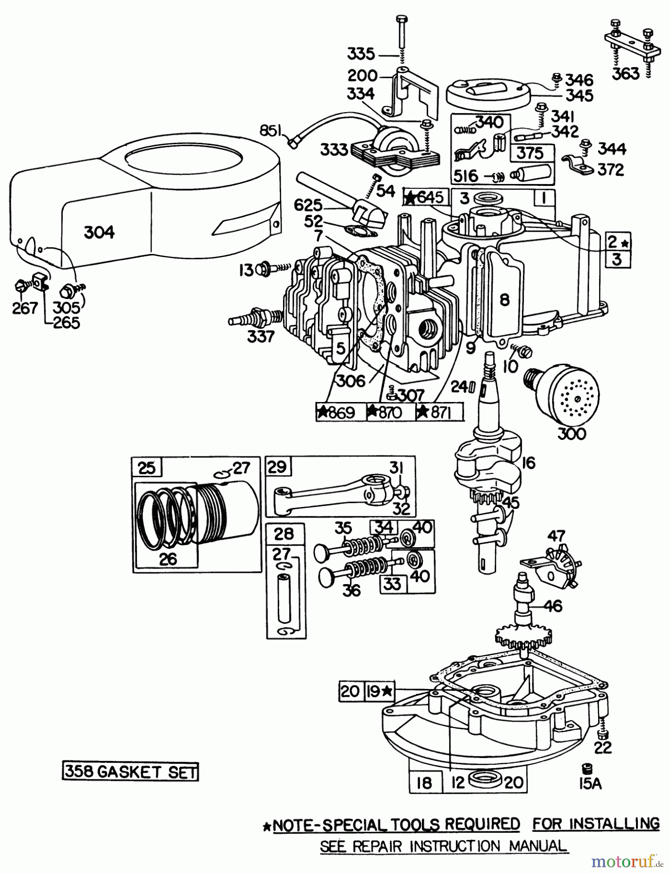  Toro Neu Mowers, Walk-Behind Seite 1 16860 - Toro Lawnmower, 1980 (0000001-0999999) ENGINE MODEL NO. 92908-2055-01 21