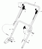 Toro 16870 - Lawnmower, 1981 (1000001-1999999) Spareparts HANDLE ASSEMBLY-MODEL 16870