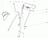 Toro 18215 - Whirlwind Lawnmower, 1970 (0000001-0999999) Spareparts HANDLE ASSEMBLY