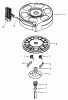 Toro 20014 - 22" Recycler Lawnmower, 2002 (220300001-220999999) Spareparts RECOIL STARTER NO. 590702 (OPTIONAL) TECUMSEH-LEV120-361542B