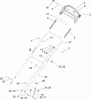 Toro 20056 - Super Recycler Lawn Mower, 2006 (260000001-260999999) Spareparts HANDLE ASSEMBLY