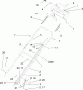 Toro 20057 - Super Recycler Lawn Mower, 2006 (260000001-260999999) Spareparts HANDLE ASSEMBLY