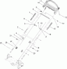 Toro 20066 - 22" Recycler Lawn Mower, 2007 (270000001-270999999) Spareparts HANDLE ASSEMBLY