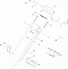 Toro 20092C - Super Recycler Lawn Mower, 2010 (310000001-310999999) Spareparts HANDLE AND CONTROL ASSEMBLY