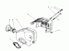 Toro 20103 - Lawnmower, 1991 (1000001-1999999) Spareparts MUFFLER ASSEMBLY (MODEL NO. 47PL0-1)