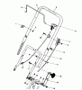 Toro 20180 - Lawnmower, 1992 (2000001-2999999) Spareparts HANDLE & THROTTLE CONTROL ASSEMBLY