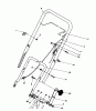 Toro 20182 - Lawnmower, 1993 (39000001-39999999) Spareparts HANDLE & THROTTLE CONTROL ASSEMBLY