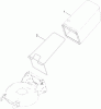 Toro 20194 - Super Bagger Lawn Mower, 2009 (290000001-290999999) Spareparts REAR BAG ASSEMBLY