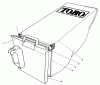 Toro 20212 - Lawnmower, 1991 (1000001-1999999) Spareparts GRASS BAG ASSEMBLY NO. 12-8859