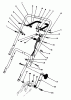 Toro 20212 - Lawnmower, 1991 (1000001-1999999) Spareparts HANDLE & THROTTLE CONTROL ASSEMBLY