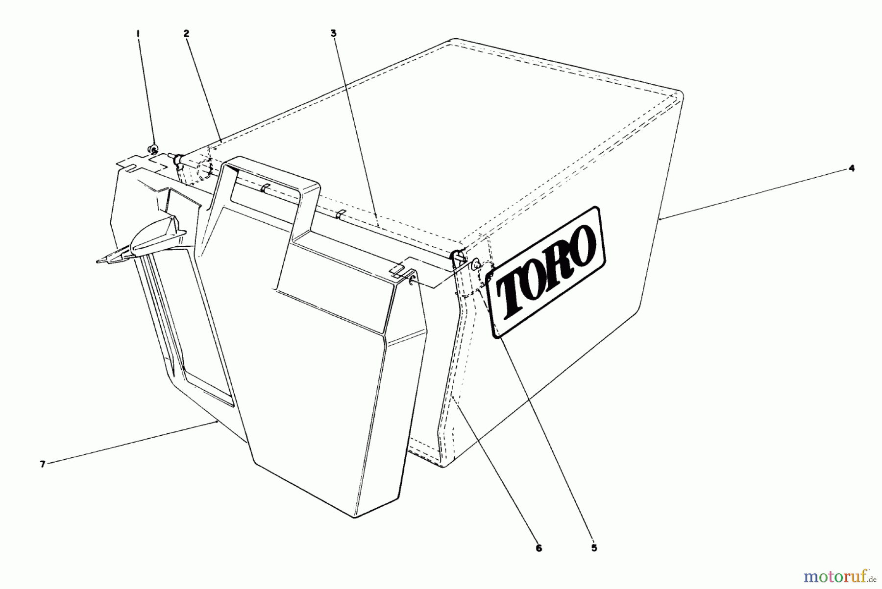  Toro Neu Mowers, Walk-Behind Seite 1 20213 - Toro Lawnmower, 1992 (2000001-2999999) GRASS BAG ASSEMBLY NO. 11-0159
