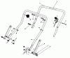 Toro 20215 - Lawnmower, 1991 (1000001-1999999) Spareparts HANDLE ASSEMBLY