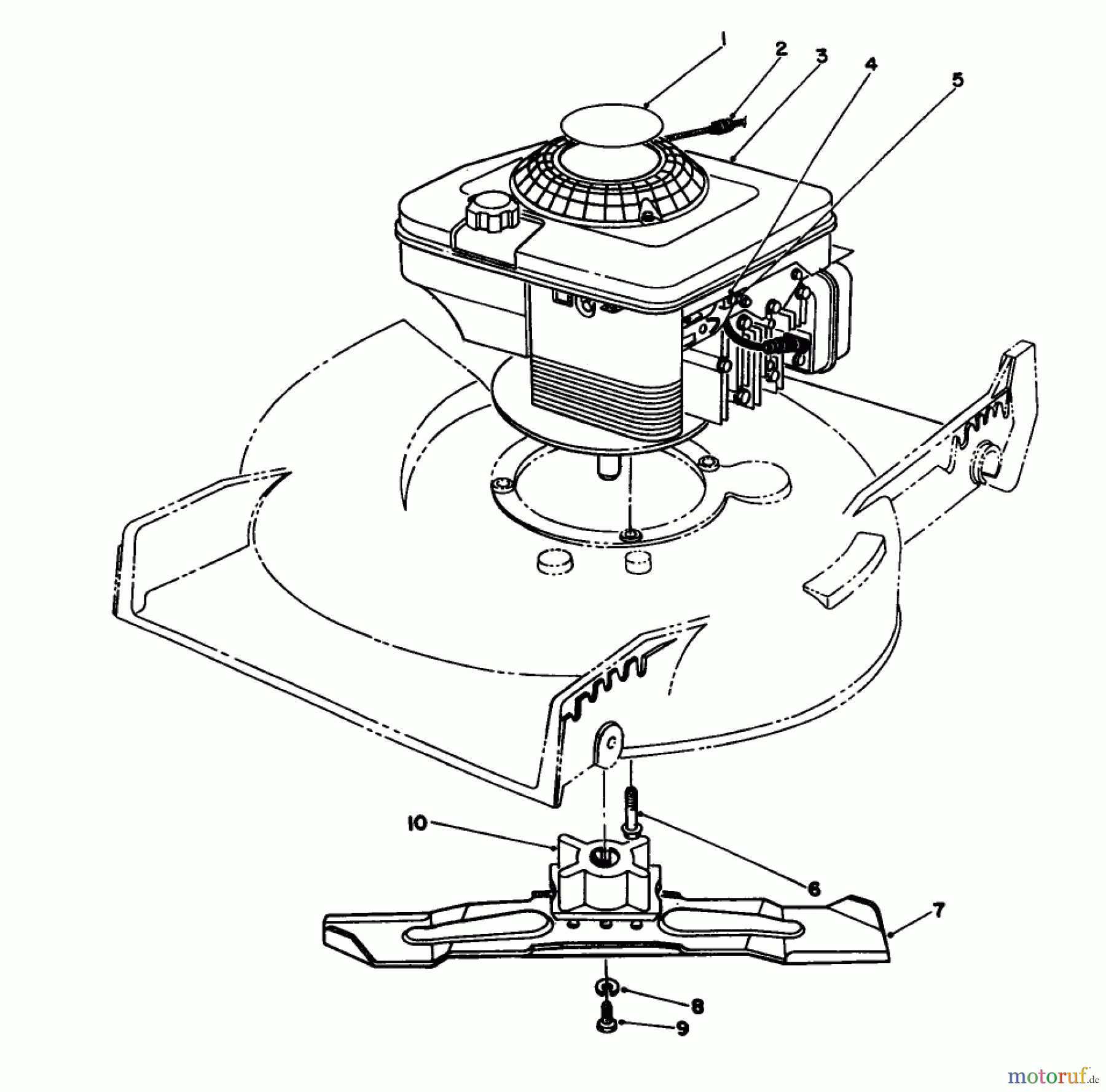  Toro Neu Mowers, Walk-Behind Seite 1 20215 - Toro Lawnmower, 1992 (2000001-2999999) ENGINE ASSEMBLY