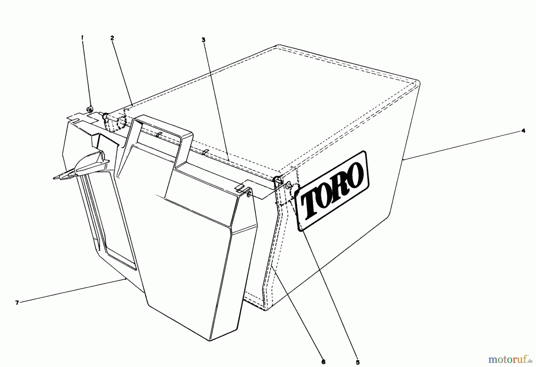  Toro Neu Mowers, Walk-Behind Seite 1 20215 - Toro Lawnmower, 1992 (2000001-2999999) GRASS BAG ASSEMBLY 11-0159