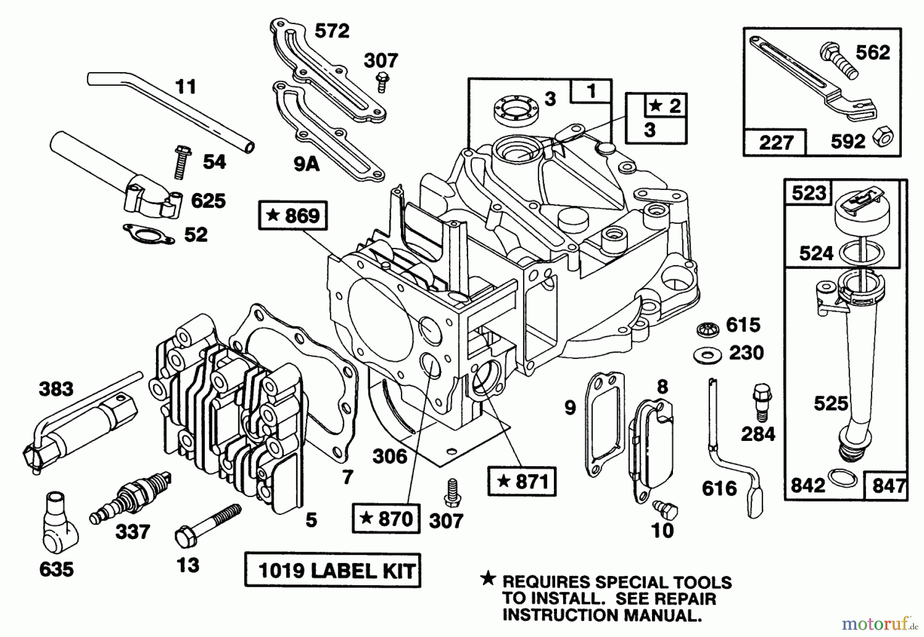 Toro Neu Mowers, Walk-Behind Seite 1 20218 - Toro Lawnmower, 1991 (1000001-1999999) ENGINE BRIGGS & STRATTON MODEL 124702-3115-01 #1