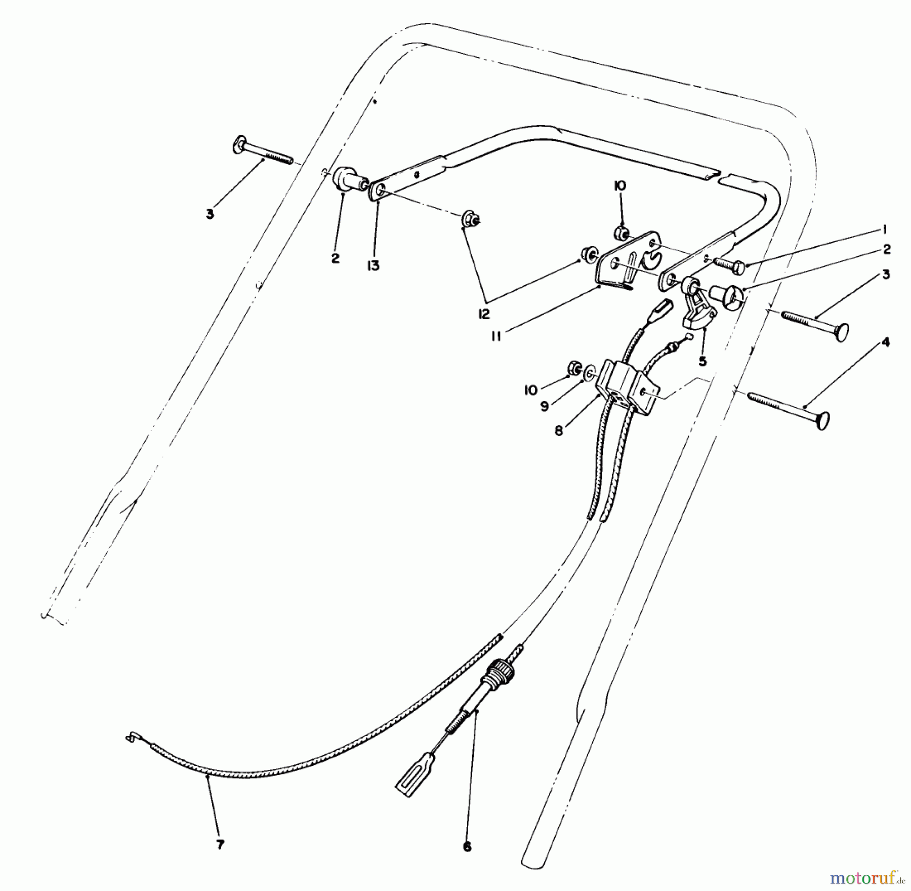  Toro Neu Mowers, Walk-Behind Seite 1 20218 - Toro Lawnmower, 1991 (1000001-1999999) TRACTION CONTROL ASSEMBLY