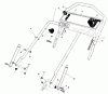 Toro 20219 - Lawnmower, 1991 (1000001-1999999) Spareparts HANDLE ASSEMBLY