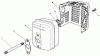 Toro 20320 - Lawnmower, 1992 (2000001-2999999) Spareparts MUFFLER ASSEMBLY (MODEL NO. VML0-2)