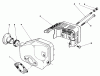 Toro 20321 - Lawnmower, 1992 (2000001-2999999) Spareparts MUFFLER ASSEMBLY (MODEL NO. 47PM1-1)