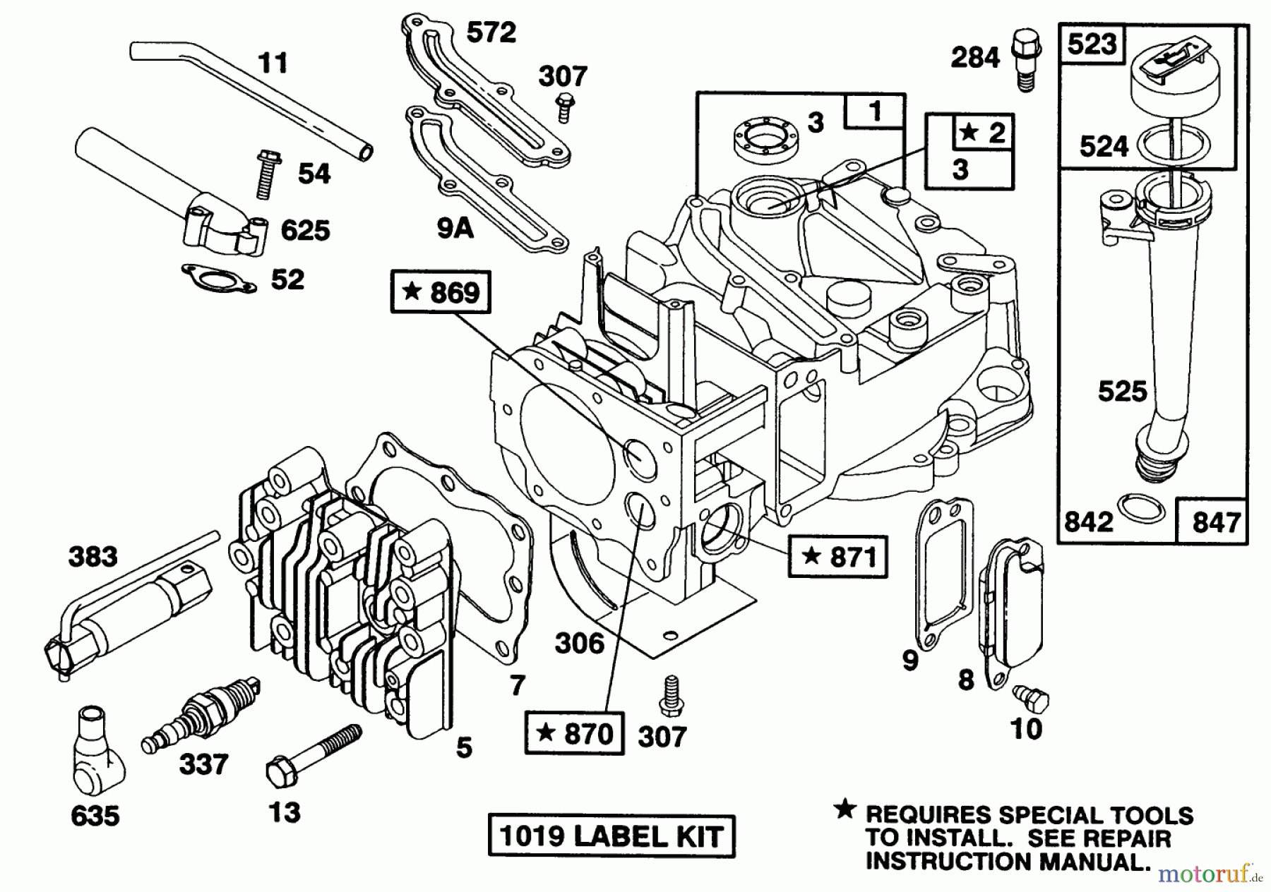  Toro Neu Mowers, Walk-Behind Seite 1 20322 - Toro Lawnmower, 1992 (2000001-2999999) ENGINE BRIGGS & STRATTON MODEL 124707-3185-01 #1