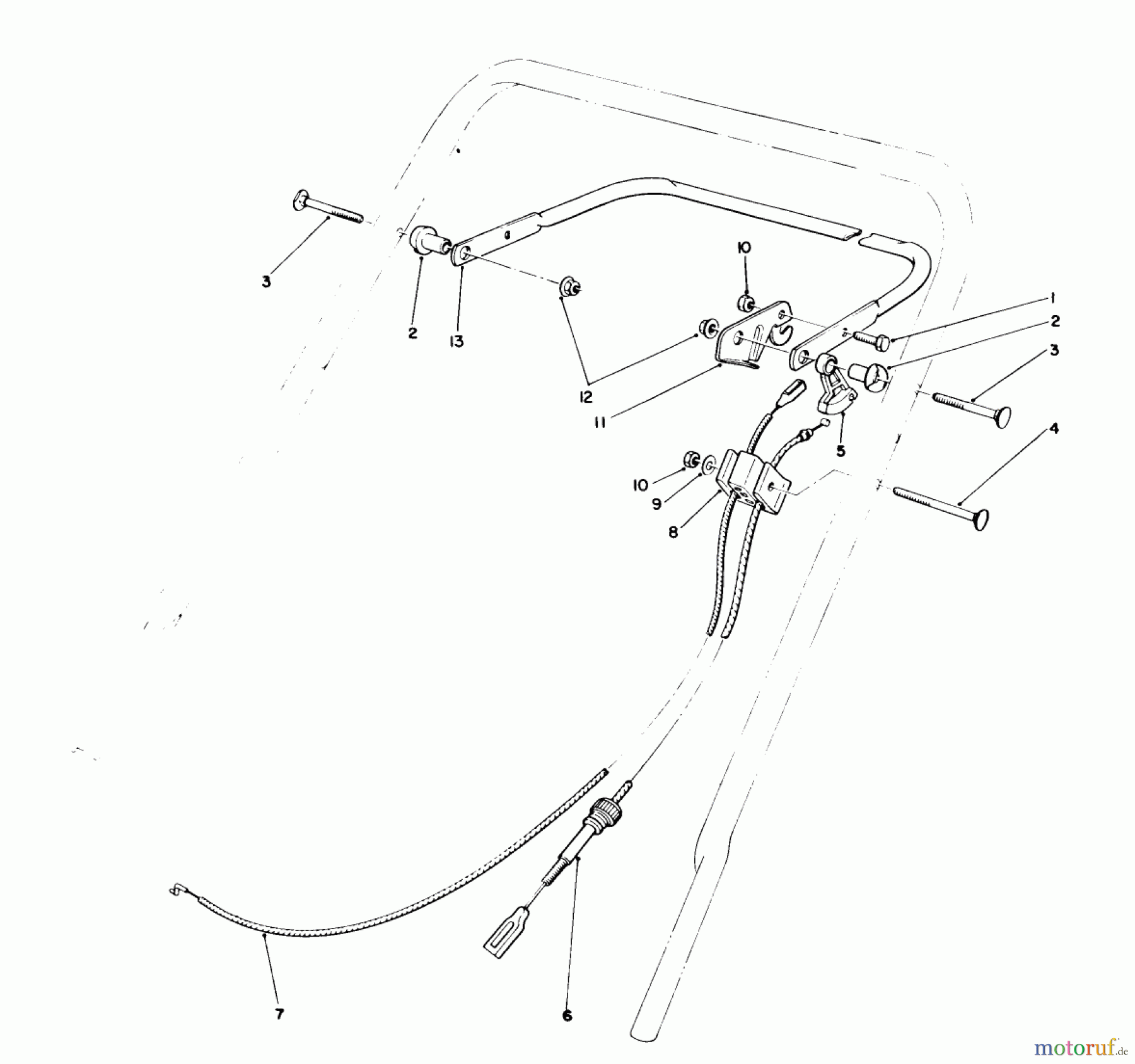  Toro Neu Mowers, Walk-Behind Seite 1 20322 - Toro Lawnmower, 1992 (2000001-2999999) TRACTION CONTROL ASSEMBLY