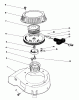 Toro 20329 - Lawnmower, 1992 (2000001-2999999) Spareparts RECOIL ASSEMBLY (ENGINE MODEL NO. 47PM1-1)(SERIAL NO. 2005001 & UP)