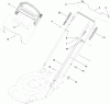 Toro 20334 - 22" Recycler Lawn Mower, 2010 (310000001-310999999) Spareparts HANDLE ASSEMBLY