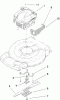 Toro 20350 - 22" Recycler Lawn Mower, 2009 (290000001-290999999) Spareparts ENGINE AND BLADE ASSEMBLY