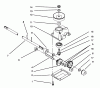 Toro 20432 - Lawnmower, 1993 (39000001-39999999) Spareparts GEAR CASE ASSEMBLY