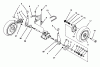 Toro 20434 - Recycler II, 1993 (3900001-3999999) Spareparts REAR AXLE & WHEEL ASSEMBLY